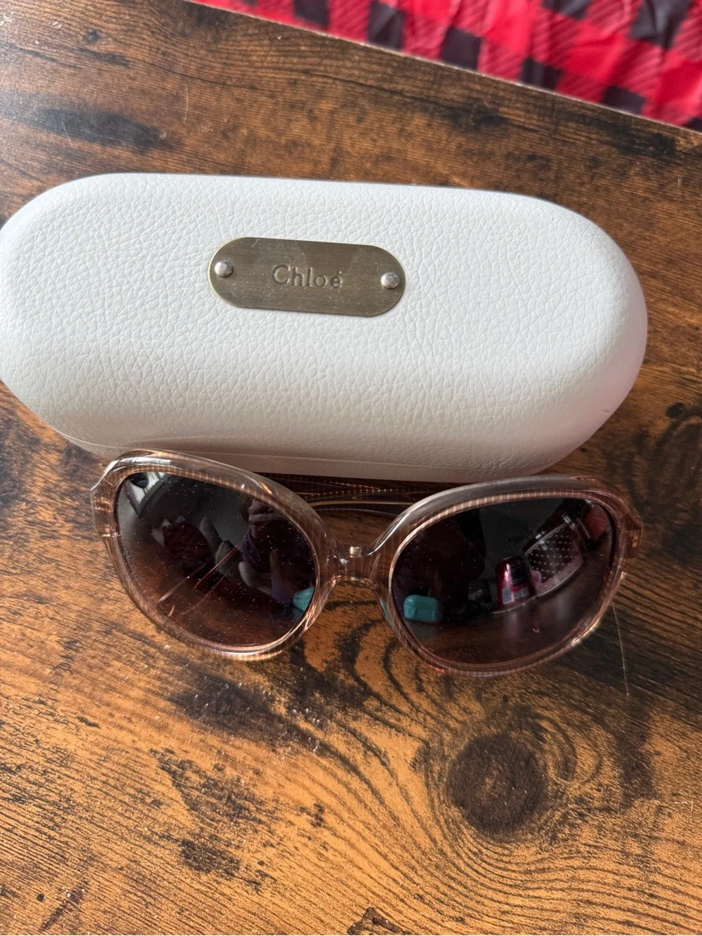 Women's Oversized Round Sunglasses in Light Brown